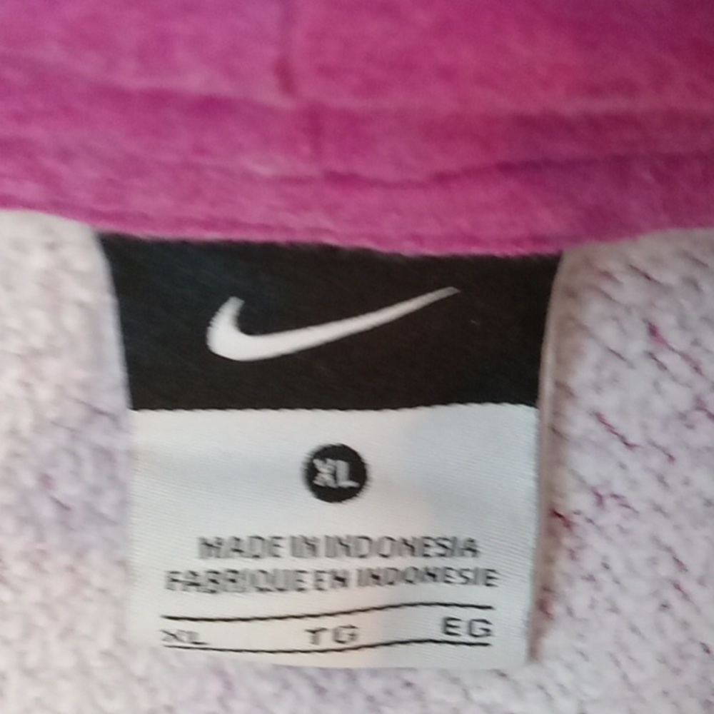 Vintage Y2K Nike Full Zip Hoodie Sweatshirt Women's Sz XL Pink EUC NICE! - Picture 9 of 16